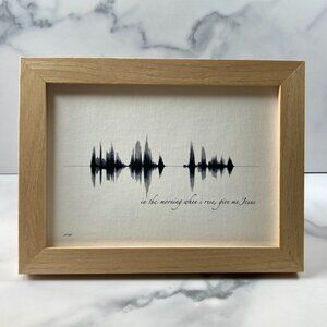 In The Morning When I Rise, Give Me Jesus Soundwave 5x7 Canvas Frame
